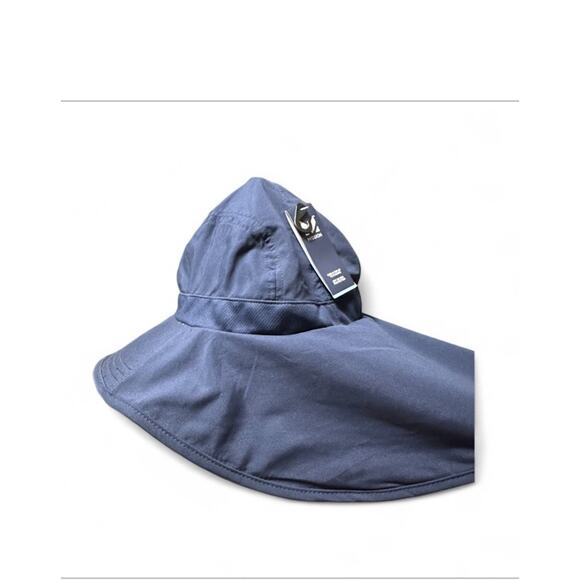 Mission Cooling Sun Defender Hat, Upf50 Navy Unisex Wide-Brim Hat Nape - Picture 7 of 8